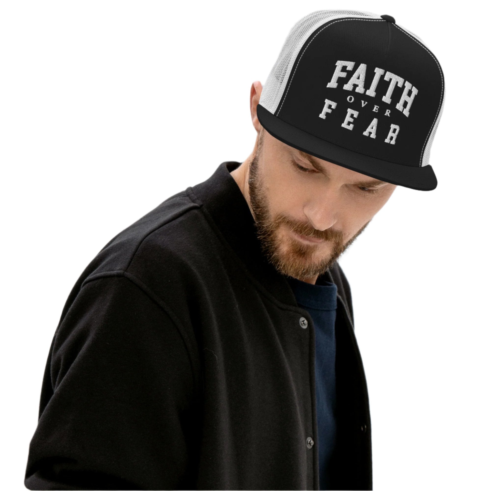 Faith Over Fear: Men's Trucker Cap - Faith-Mark