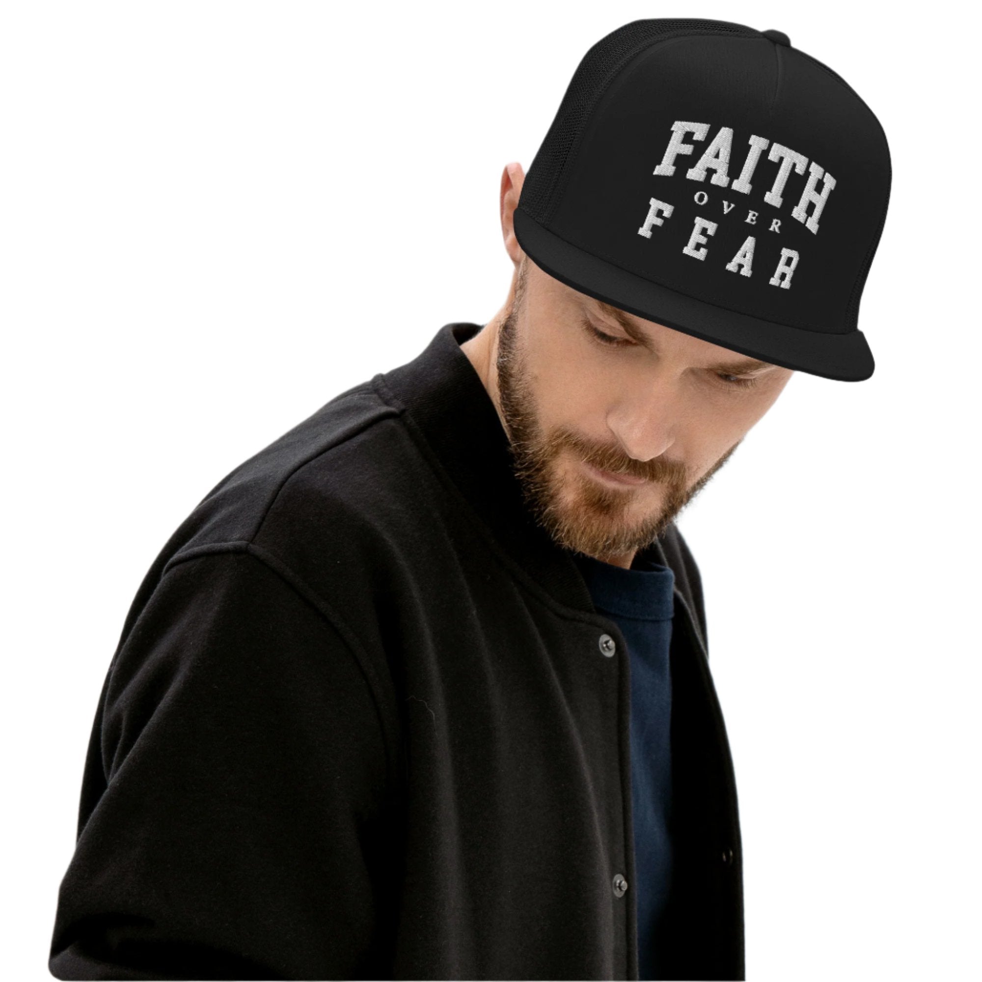 Faith Over Fear: Men's Trucker Cap - Faith-Mark