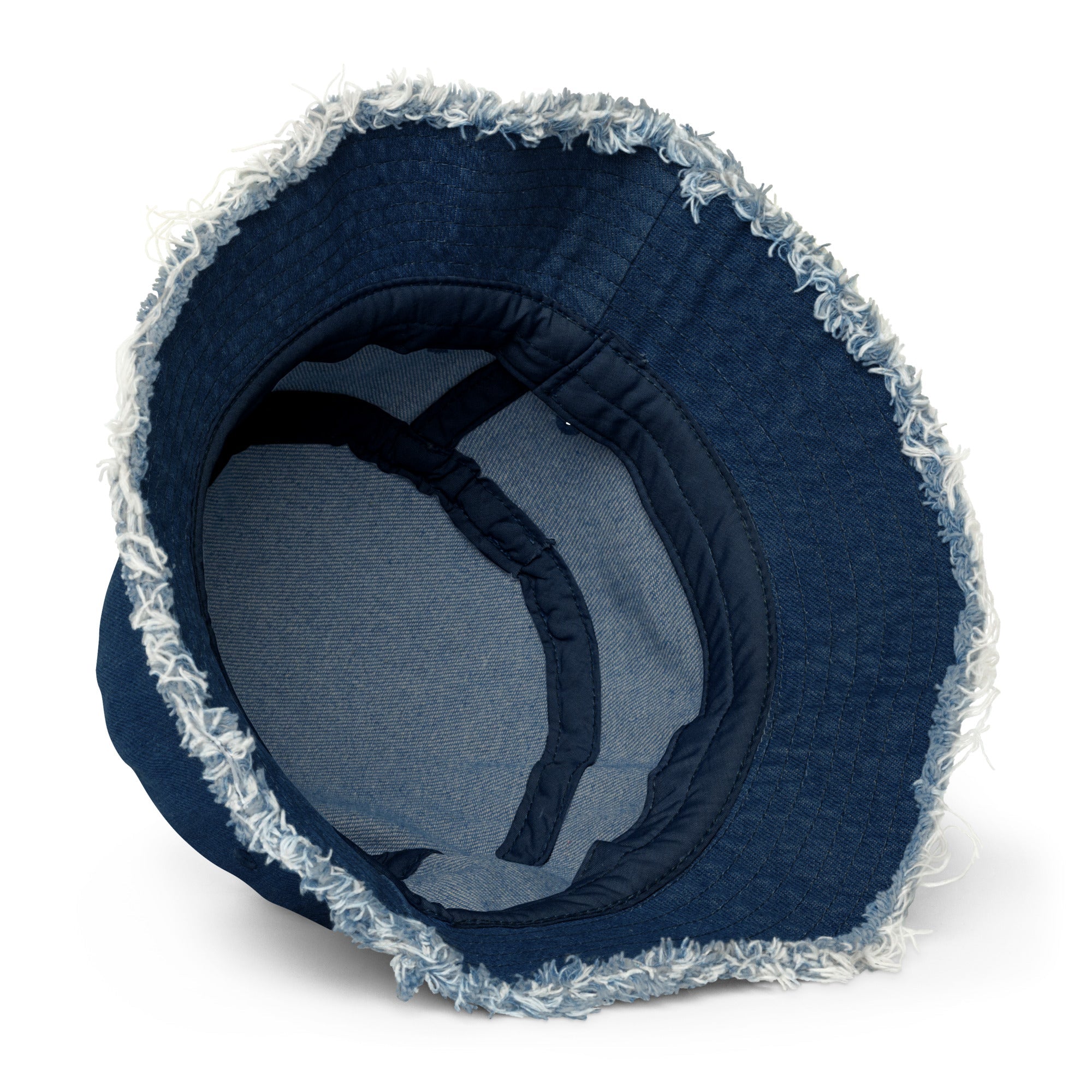 Faith Over Fear: Women's Distressed Denim Bucket Hat - Faith-Mark