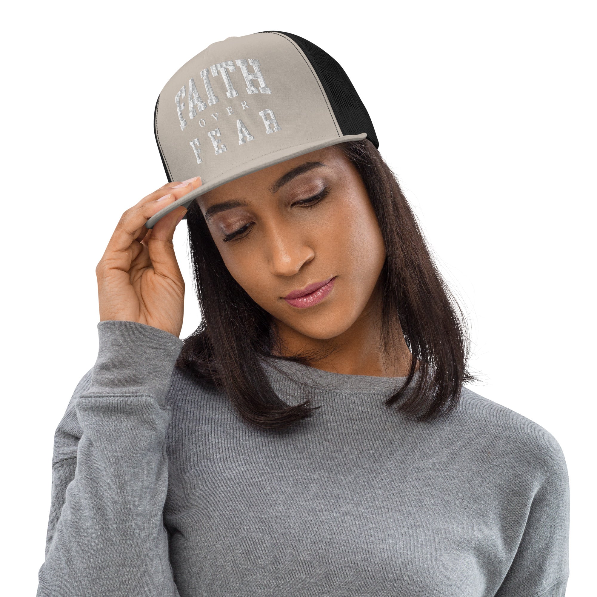 Faith Over Fear: Women's Trucker Cap - Faith-Mark