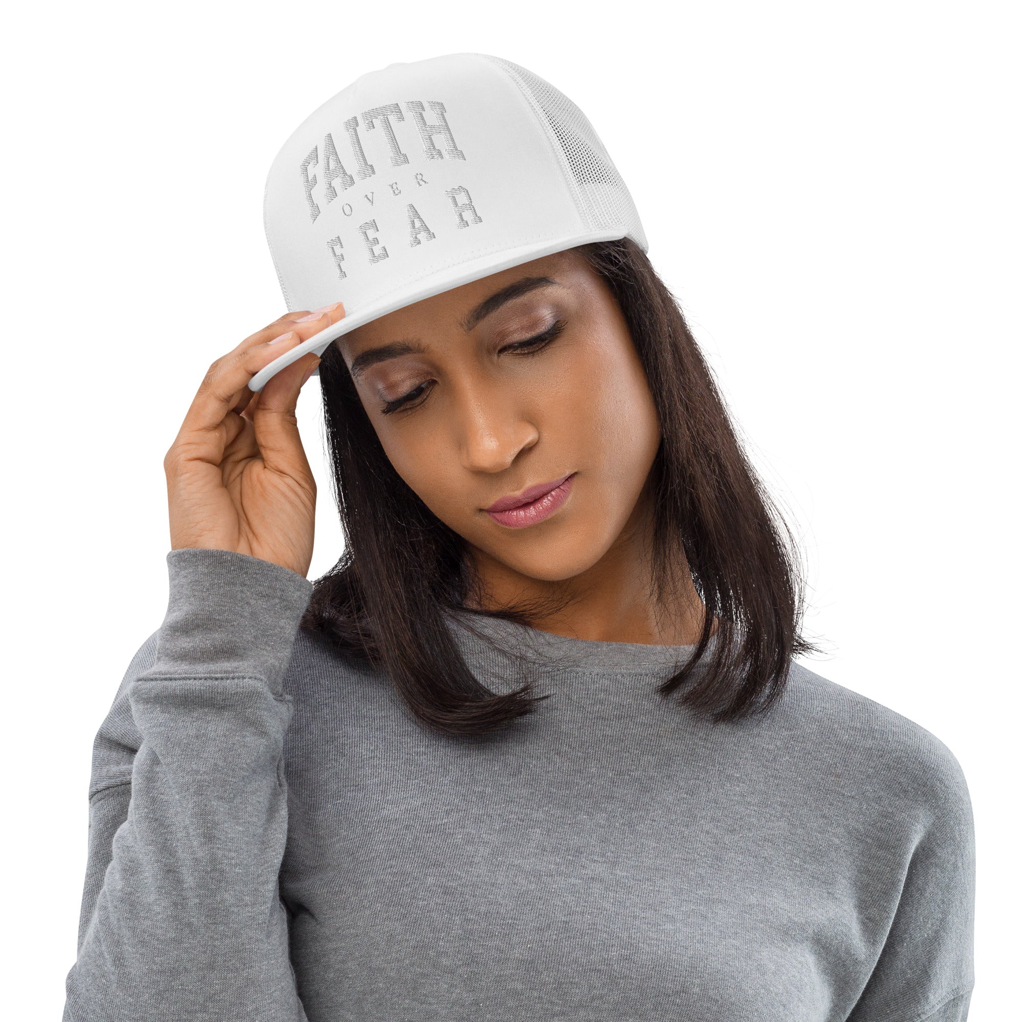 Faith Over Fear: Women's Trucker Cap - Faith-Mark