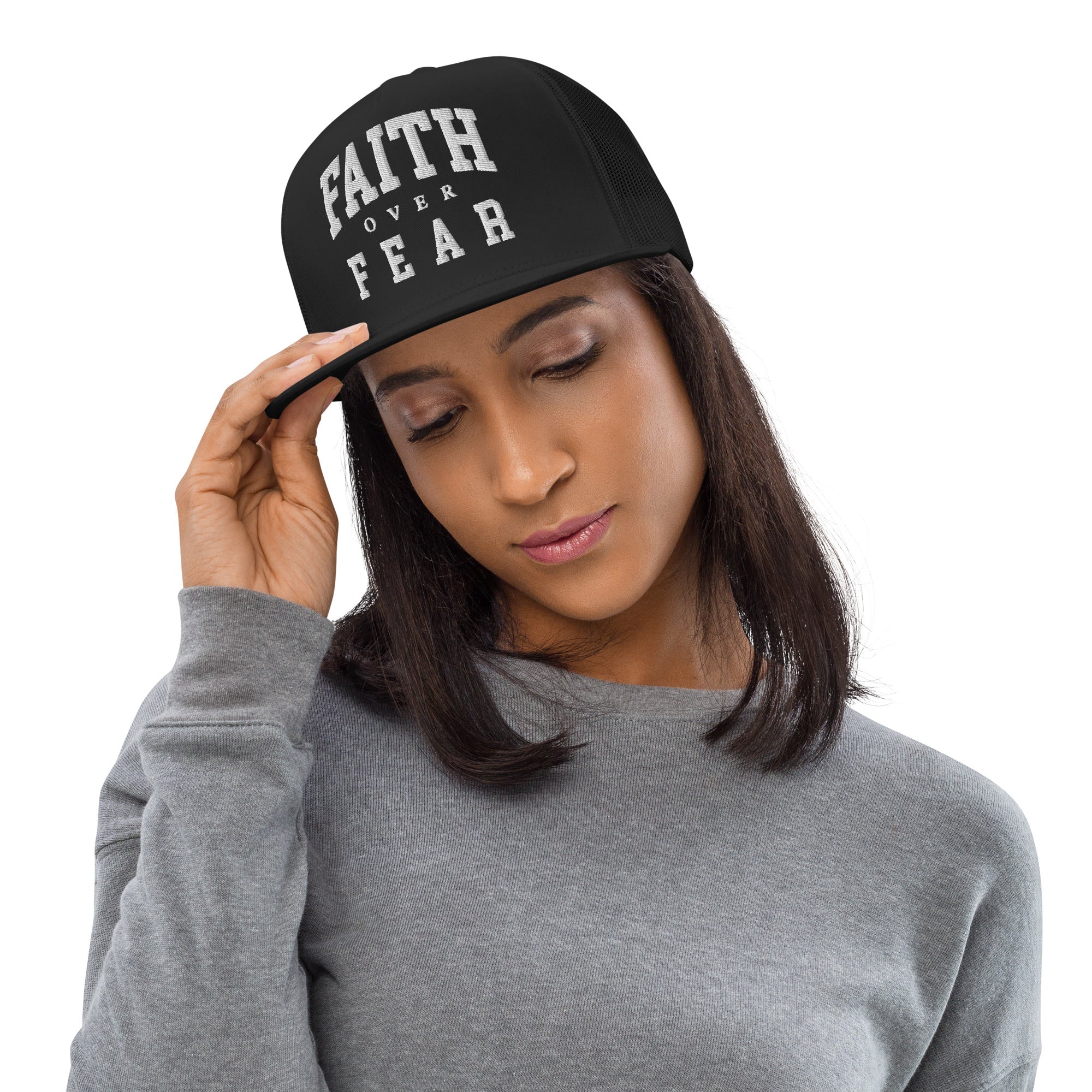 Faith Over Fear: Women's Trucker Cap - Faith-Mark