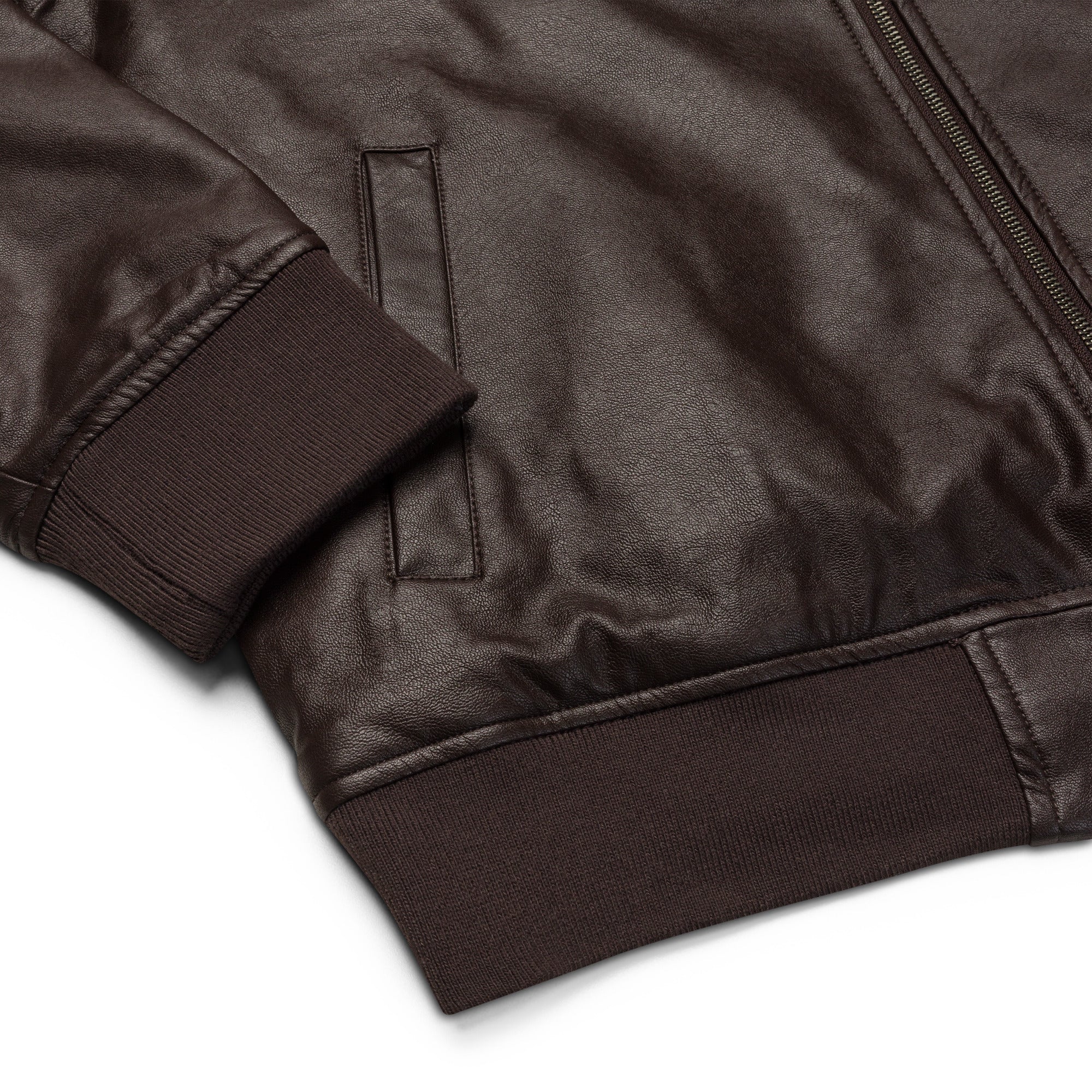 Know God, No Fear: Men's Leather Jacket in Brown - Faith-Mark