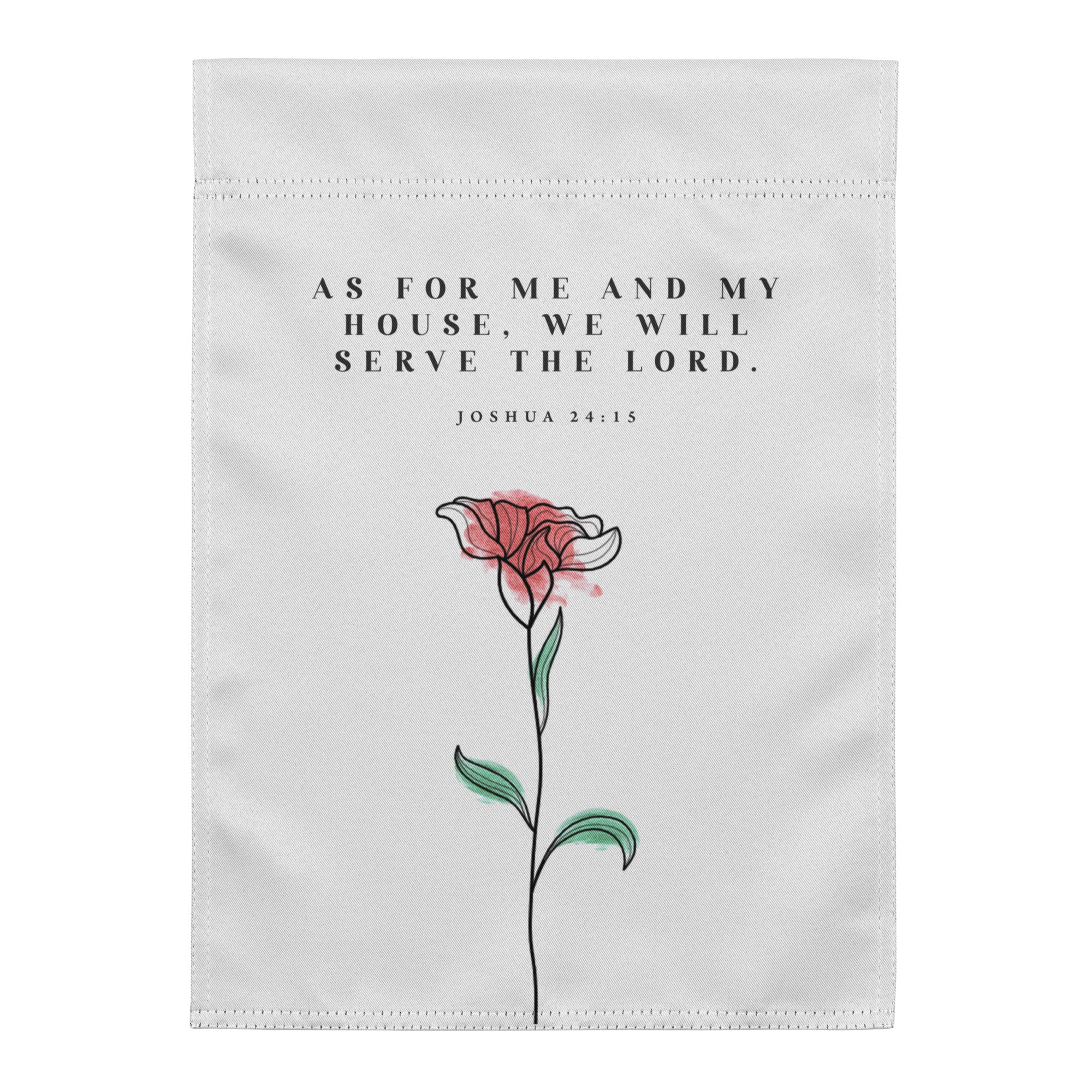 Serve the Lord: Inspirational Garden Flag - Faith-Mark