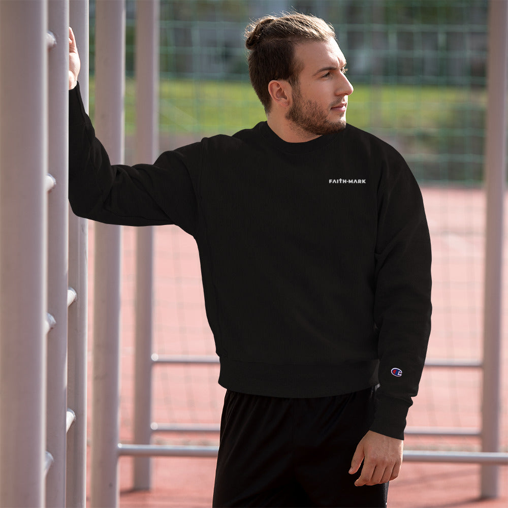 Faith-Mark x Champion Salt and Light: Men's Sweatshirt in Black - Faith-Mark