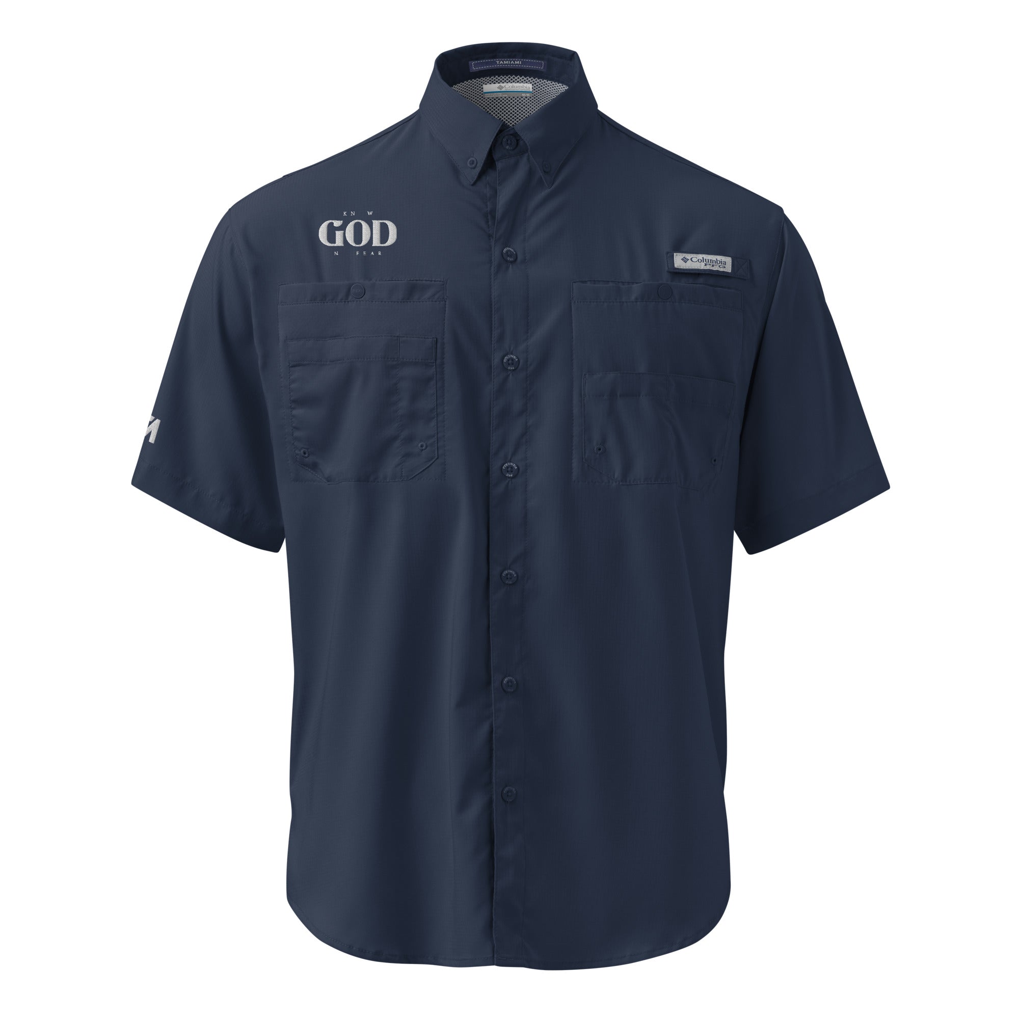 Faith-Mark x Columbia Outdoor Faith Warrior: Men's Shirt in Navy - Faith-Mark