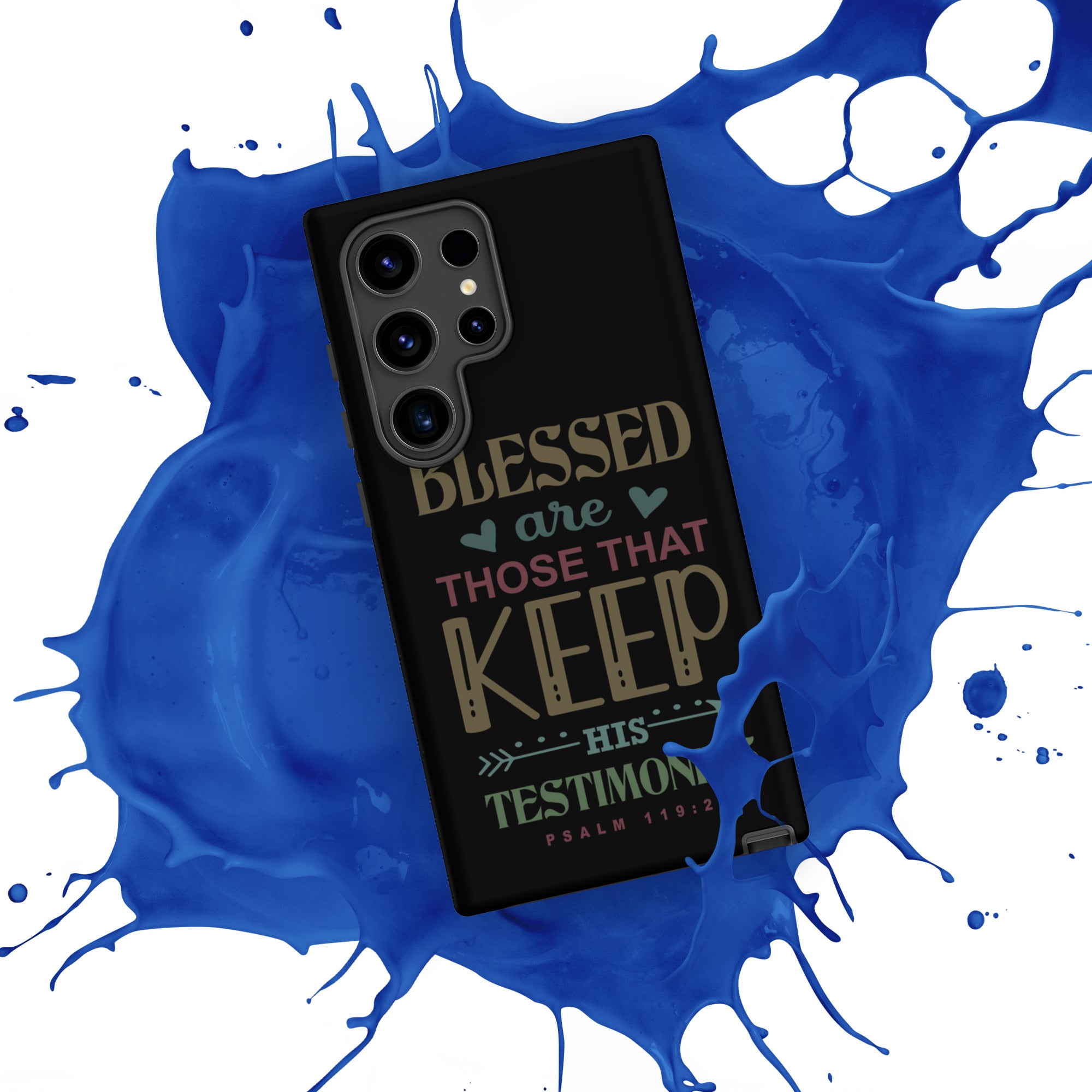 Blessed are Those That Keep His Testimonies: Samsung® Tough Phone Case - Faith-Mark