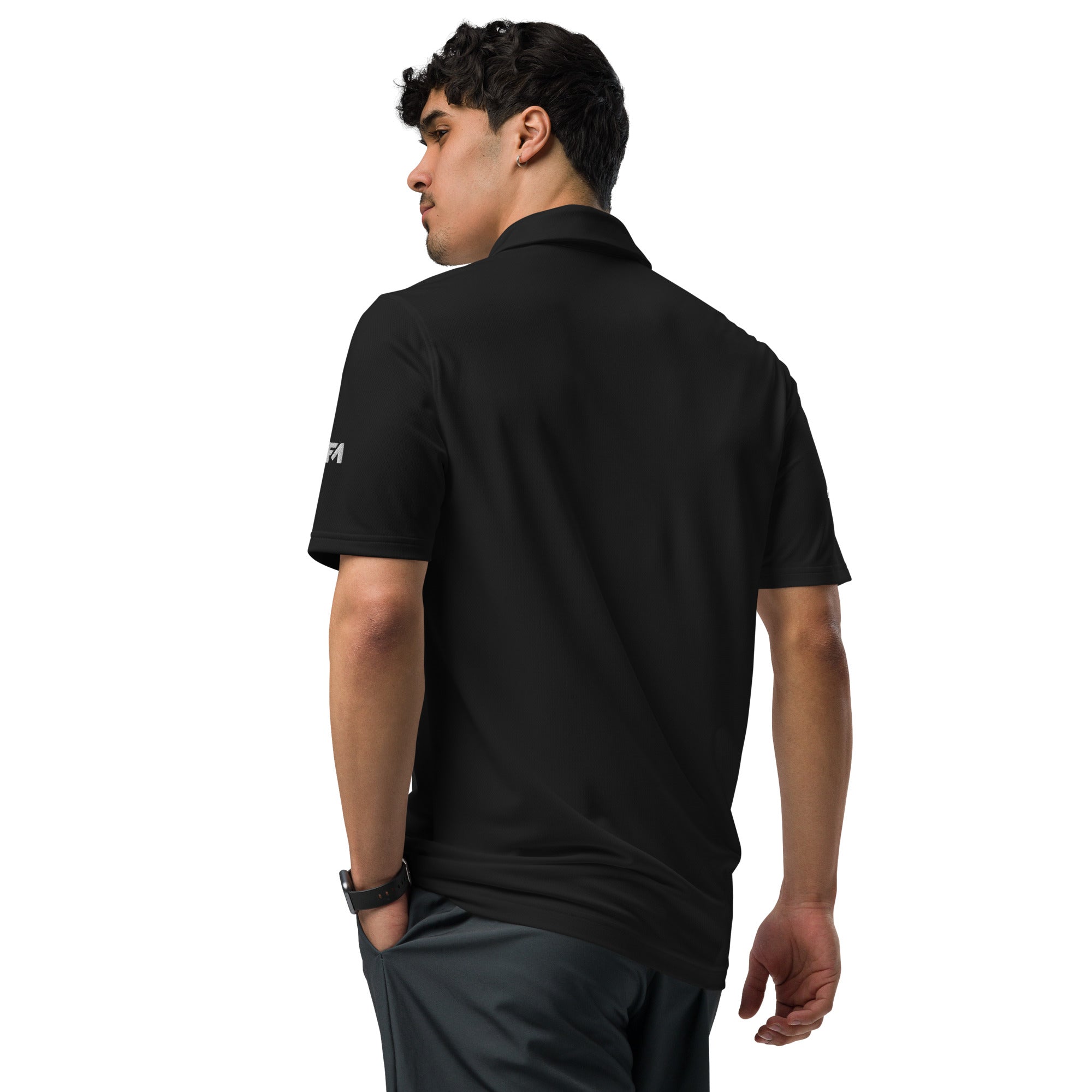 Faith-Mark x Under Armour Thoughts Toward You: Men's Performance Polo in Black - Faith-Mark