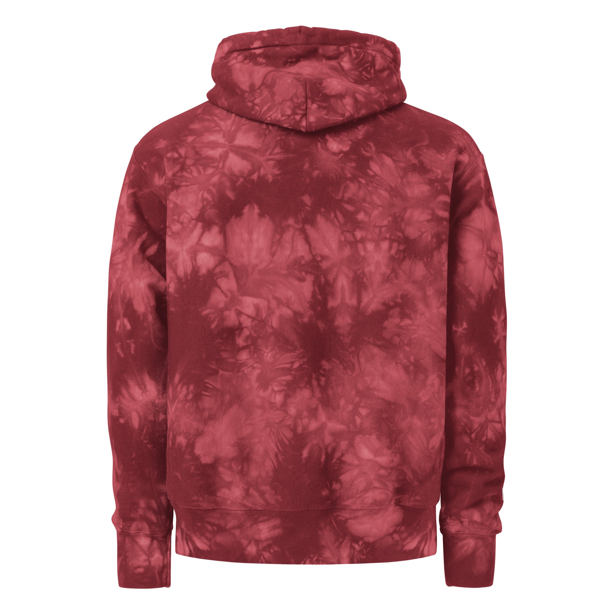 Faith-Mark x Champion Faith Over Fear: Men's Tie-Dye Hoodie in Red - Faith-Mark