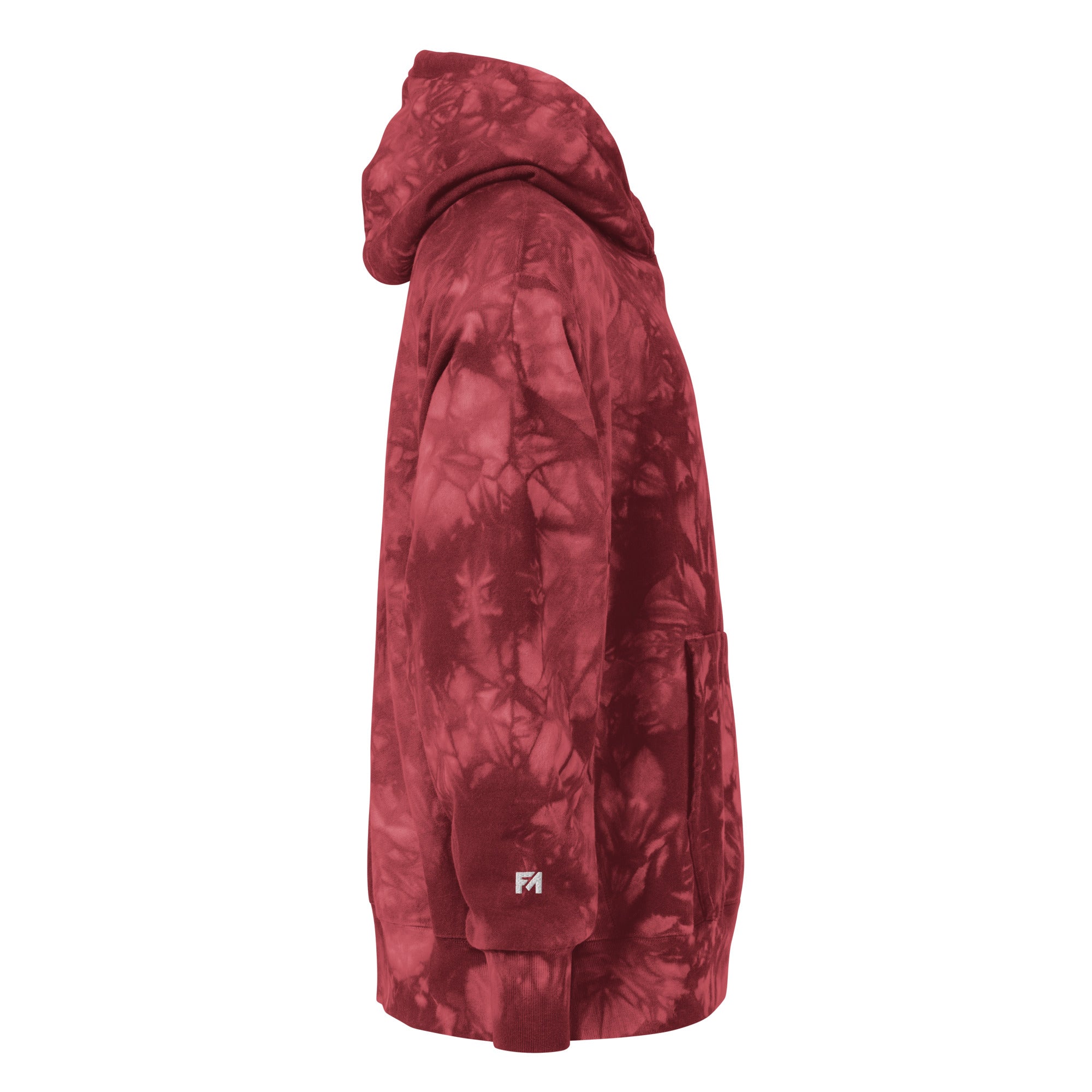 Faith-Mark x Champion Faith Over Fear: Men's Tie-Dye Hoodie in Red - Faith-Mark