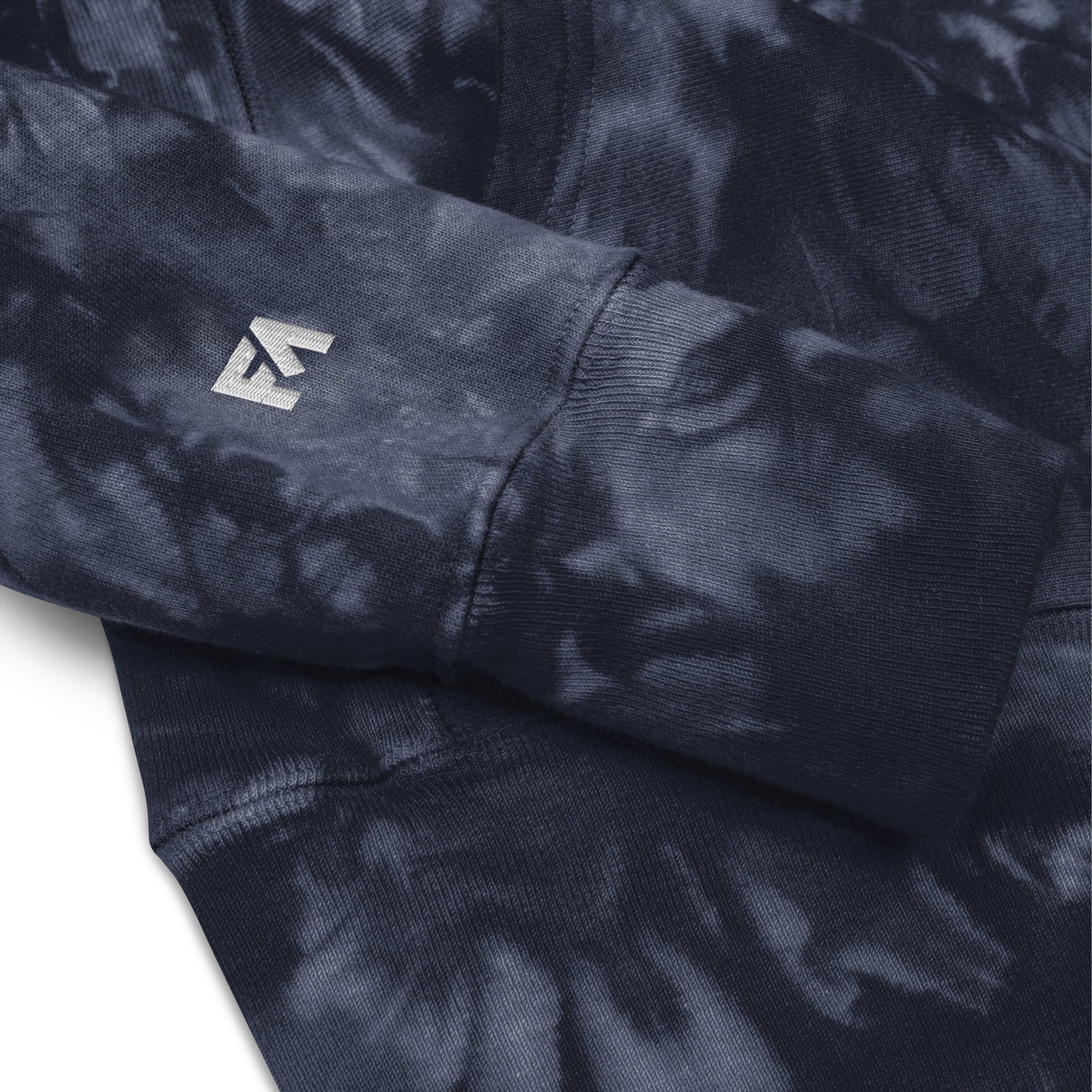 Faith-Mark x Champion Faith Over Fear: Men's Tie-Dye Hoodie in Navy - Faith-Mark