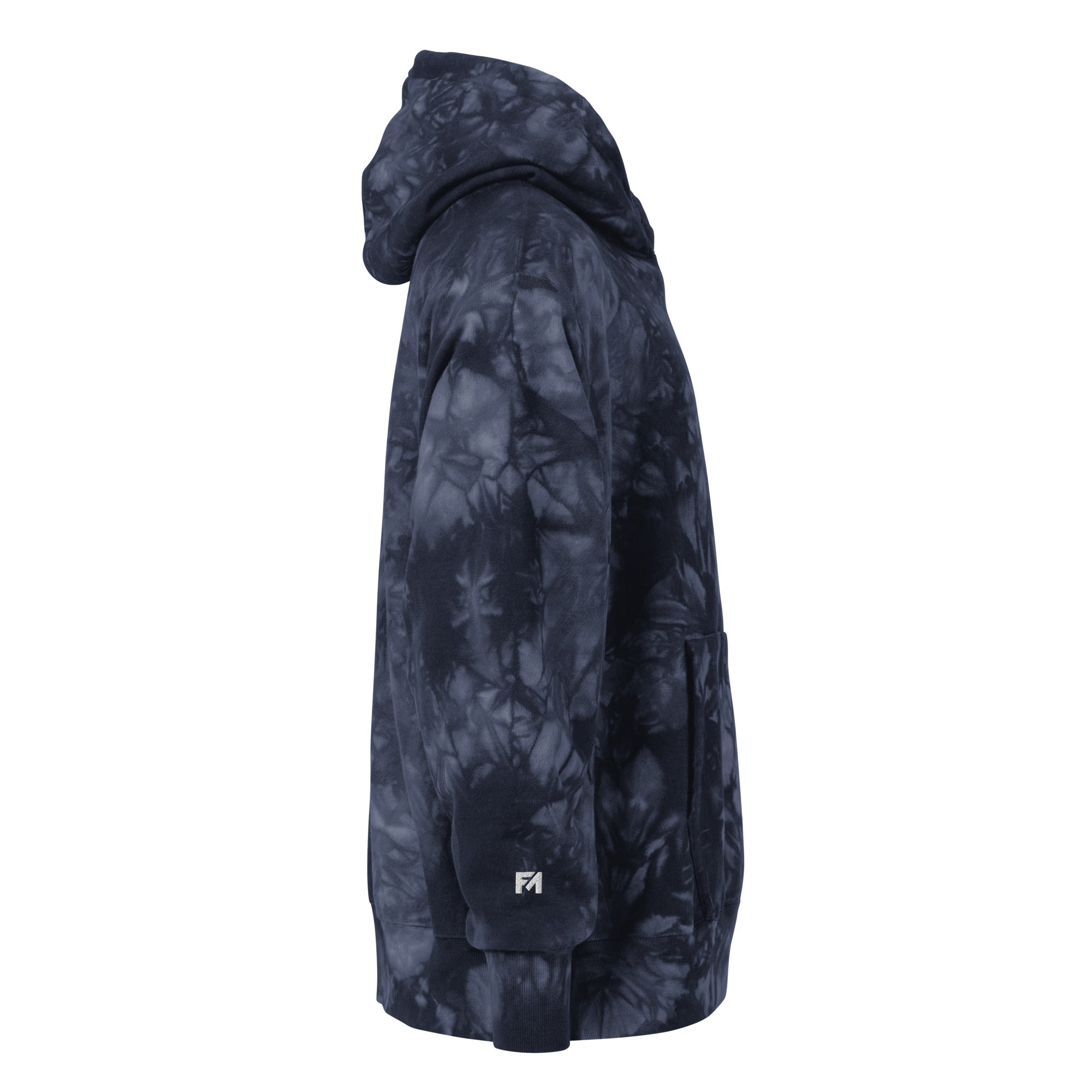 Faith-Mark x Champion Faith Over Fear: Women's Tie-Dye Hoodie in Navy - Faith-Mark