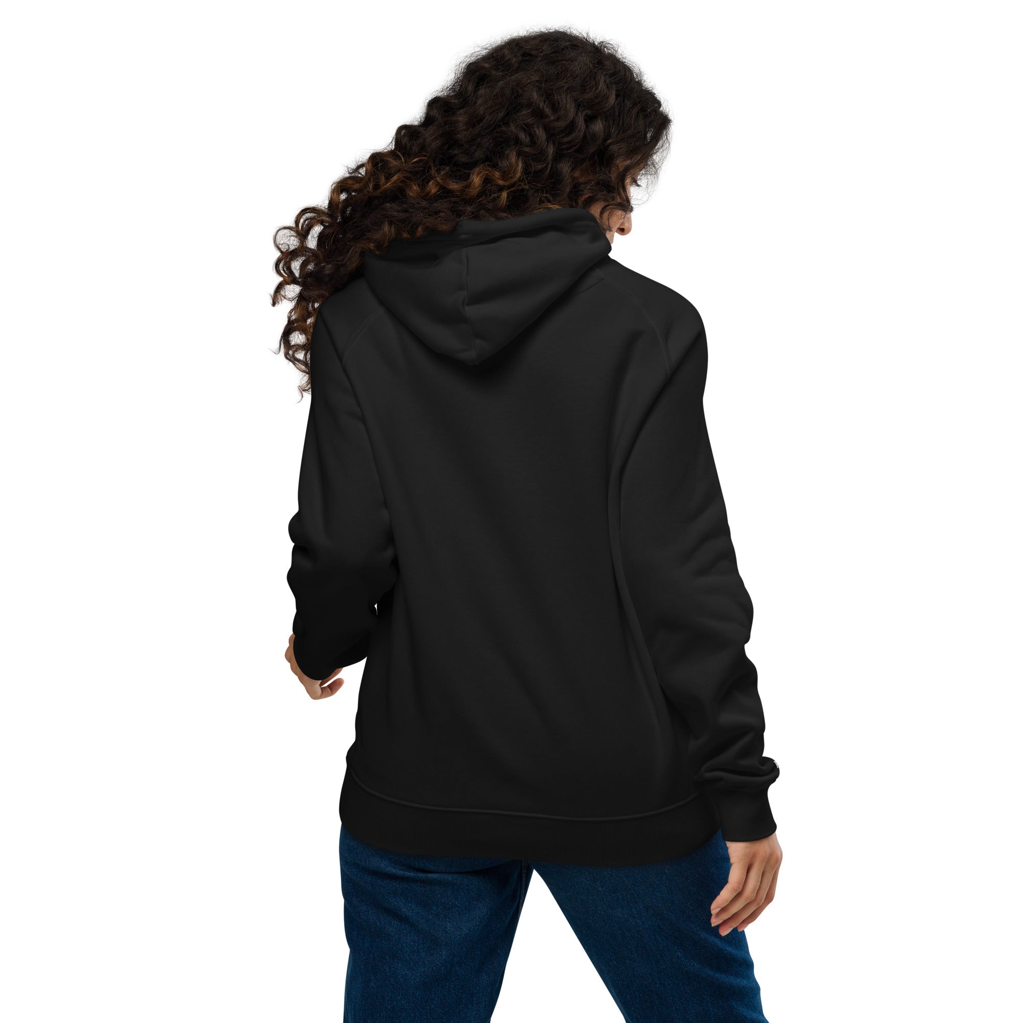 Walk by Faith: Women's Organic Cotton Hoodie in Black - Faith-Mark