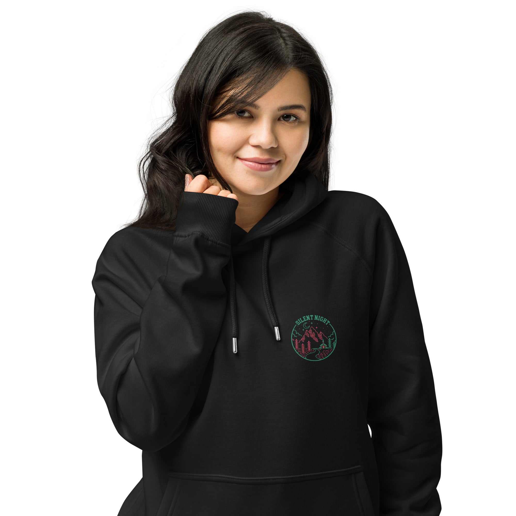 Peace on Earth: Women’s Eco Raglan Hoodie - Faith-Mark