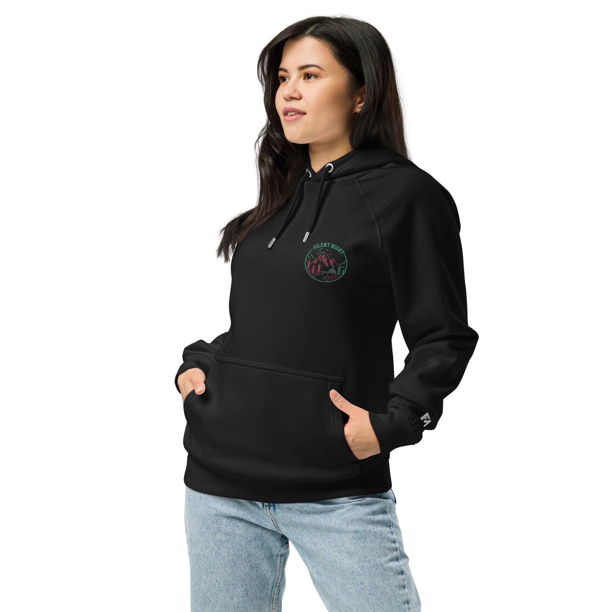 Peace on Earth: Women’s Eco Raglan Hoodie - Faith-Mark