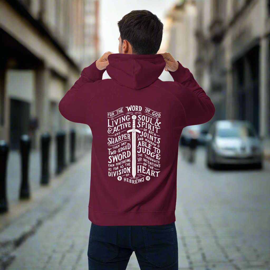 Word of God: Men's Organic Raglan Hoodie - Faith-Mark