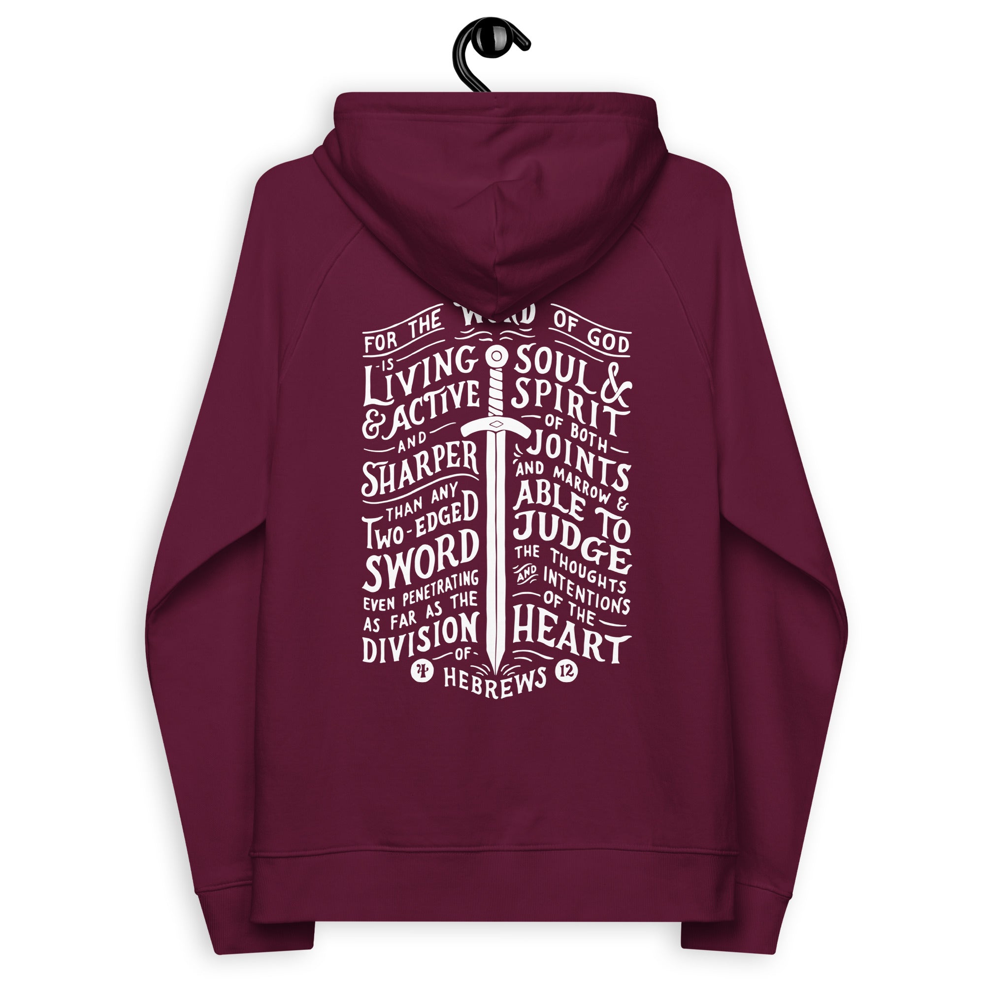 Word of God: Men's Organic Raglan Hoodie - Faith-Mark