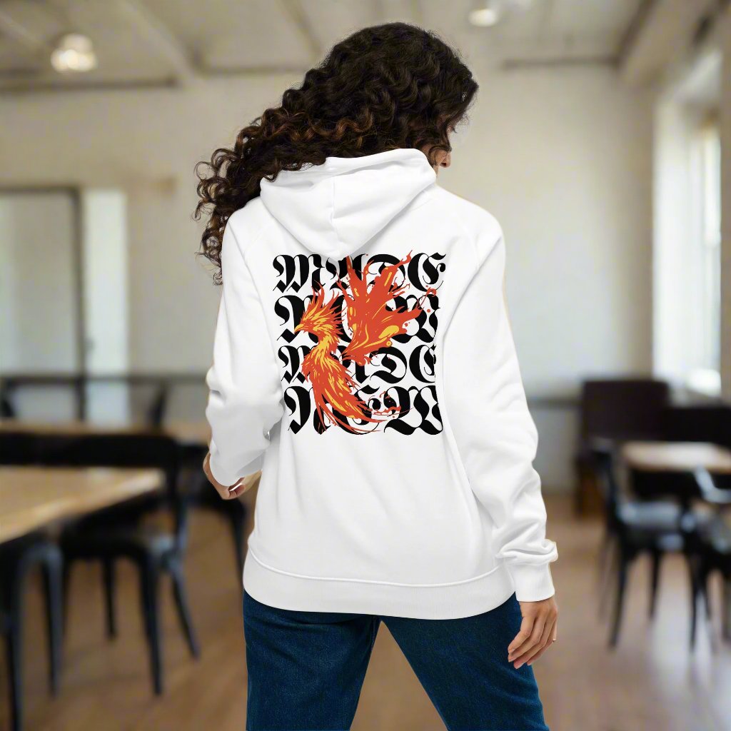 Phoenix Rebirth: Women's Organic Cotton Hoodie - Faith-Mark