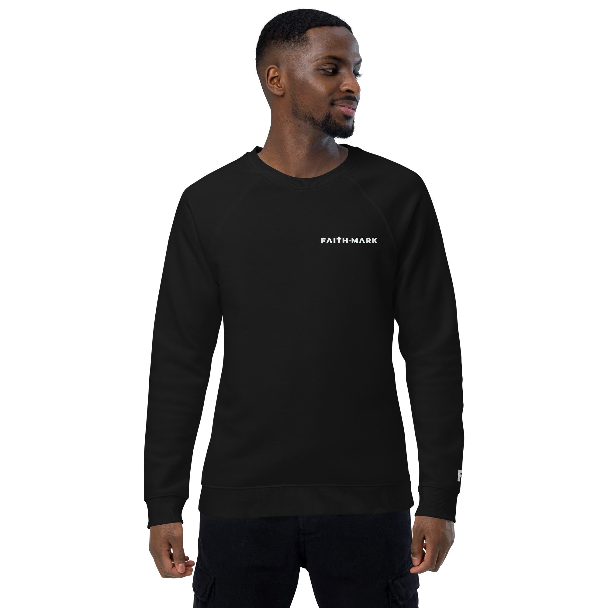 King of Kings: Men's Organic Raglan Sweatshirt - Faith-Mark