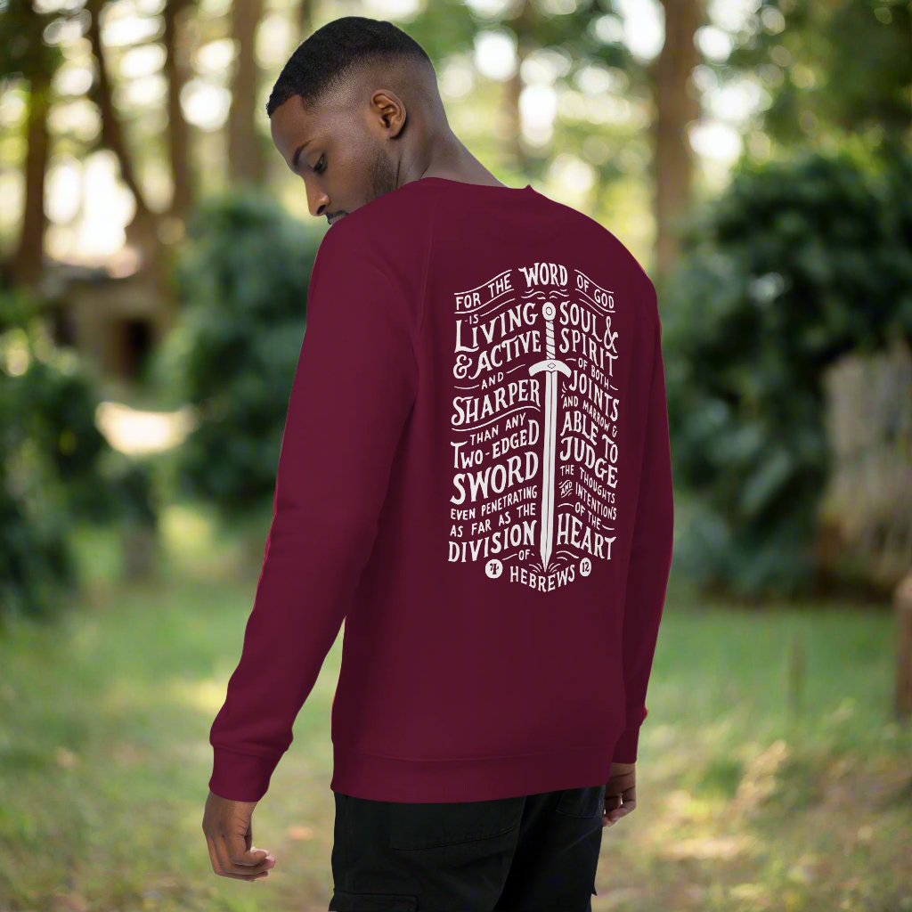 Word of God: Men's Organic Raglan Sweatshirt - Faith-Mark