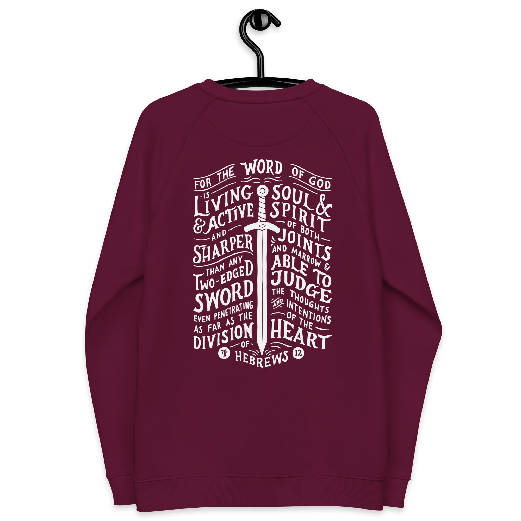 Word of God: Men's Organic Raglan Sweatshirt - Faith-Mark