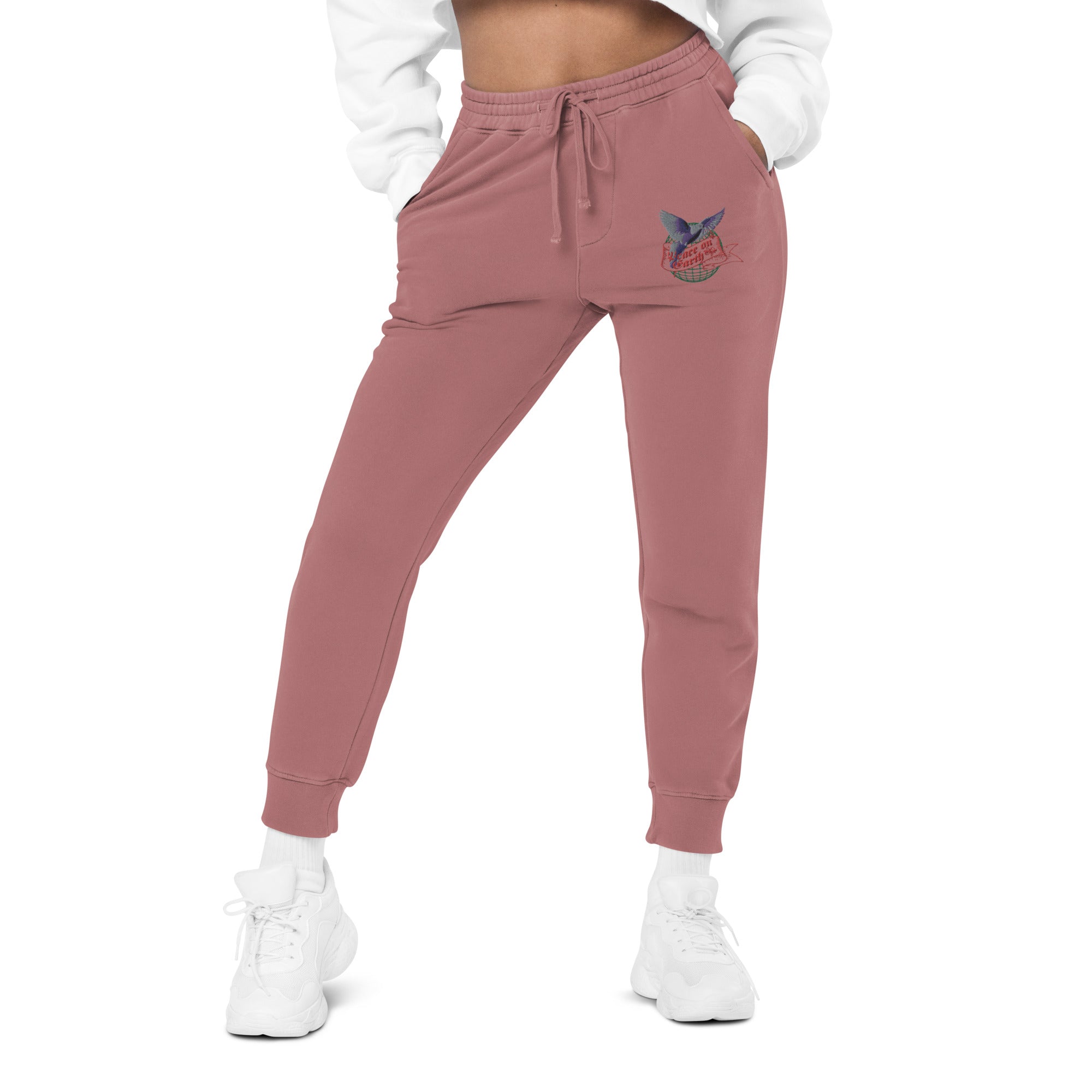 Peace on Earth: Women’s Pigment-Dyed Sweatpants - Faith-Mark