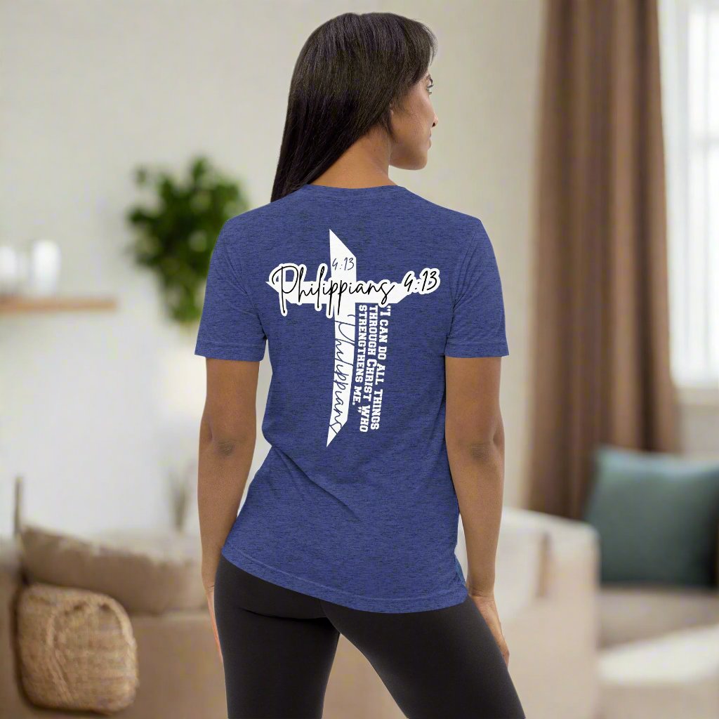 Strength in Christ: Women's Philippians 4:13 Triblend T-Shirt - Faith-Mark