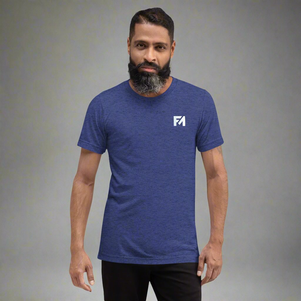 Faith-Mark: Men's Triblend T-Shirt in Navy - Faith-Mark