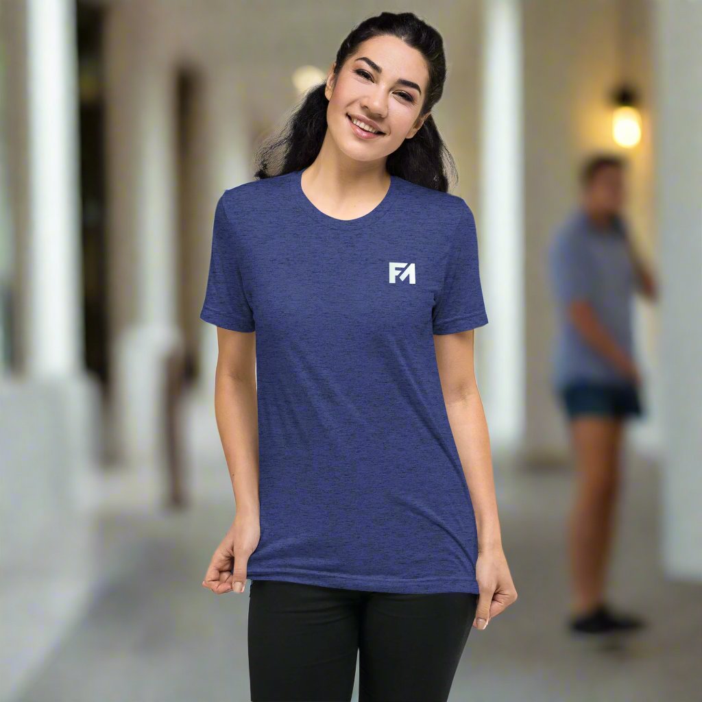 Faith-Mark: Women's Triblend T-Shirt in Navy - Faith-Mark