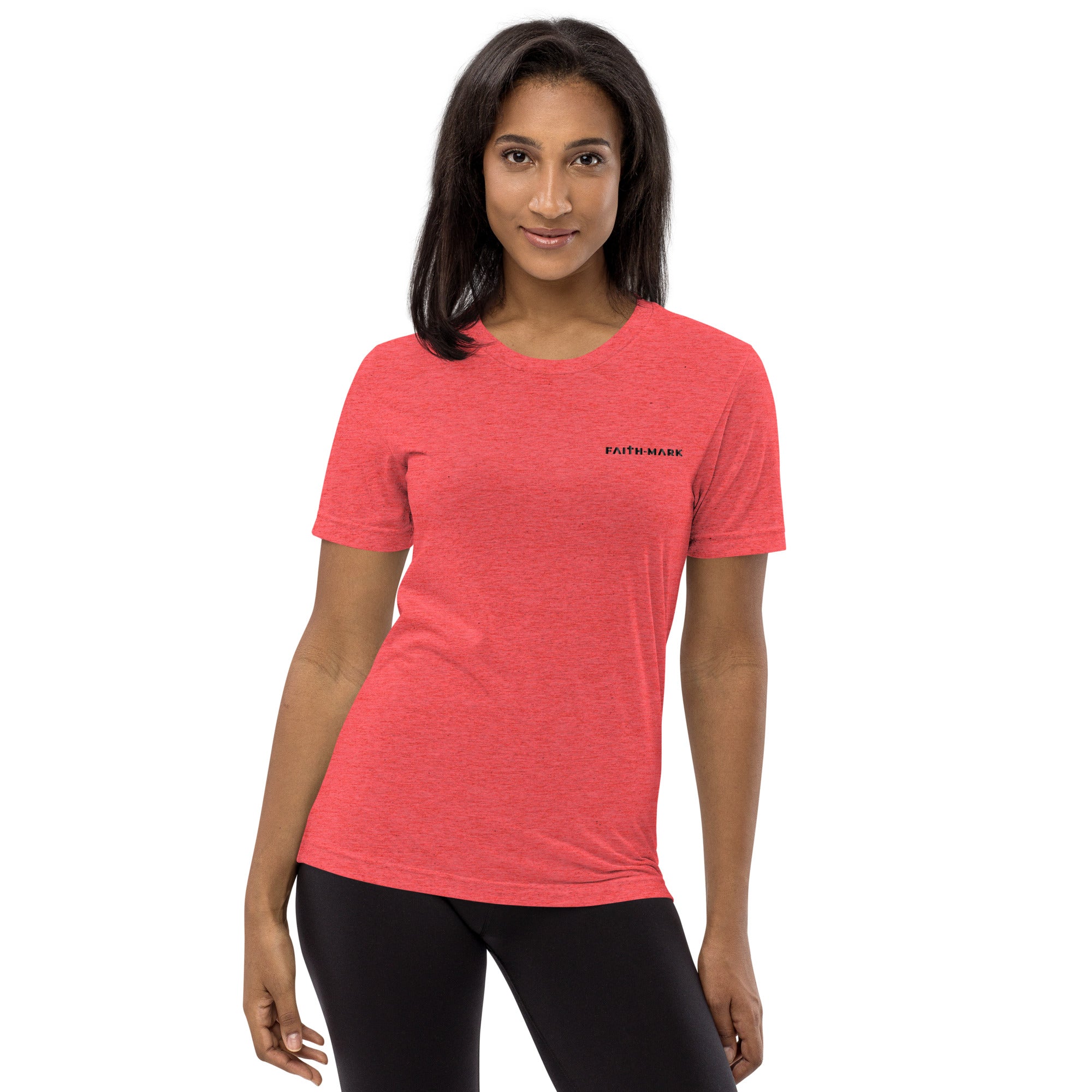 Strength and Honour: Women's Triblend T-Shirt in Red - Faith-Mark