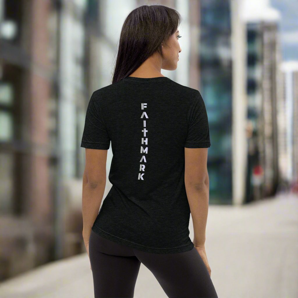 FaithMark Vertical: Women's Triblend T-Shirt in Black - Faith-Mark