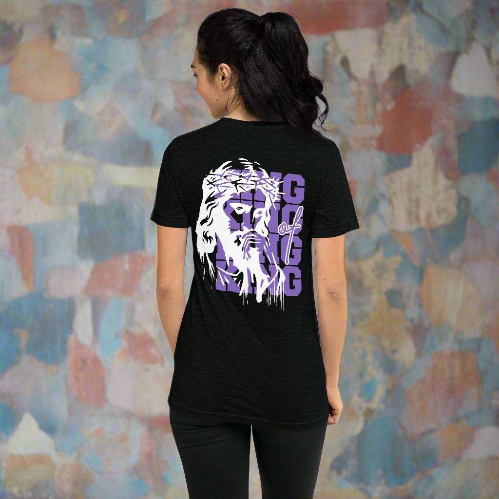 King of Kings: Women's Inspirational Graphic T-Shirt - Faith-Mark