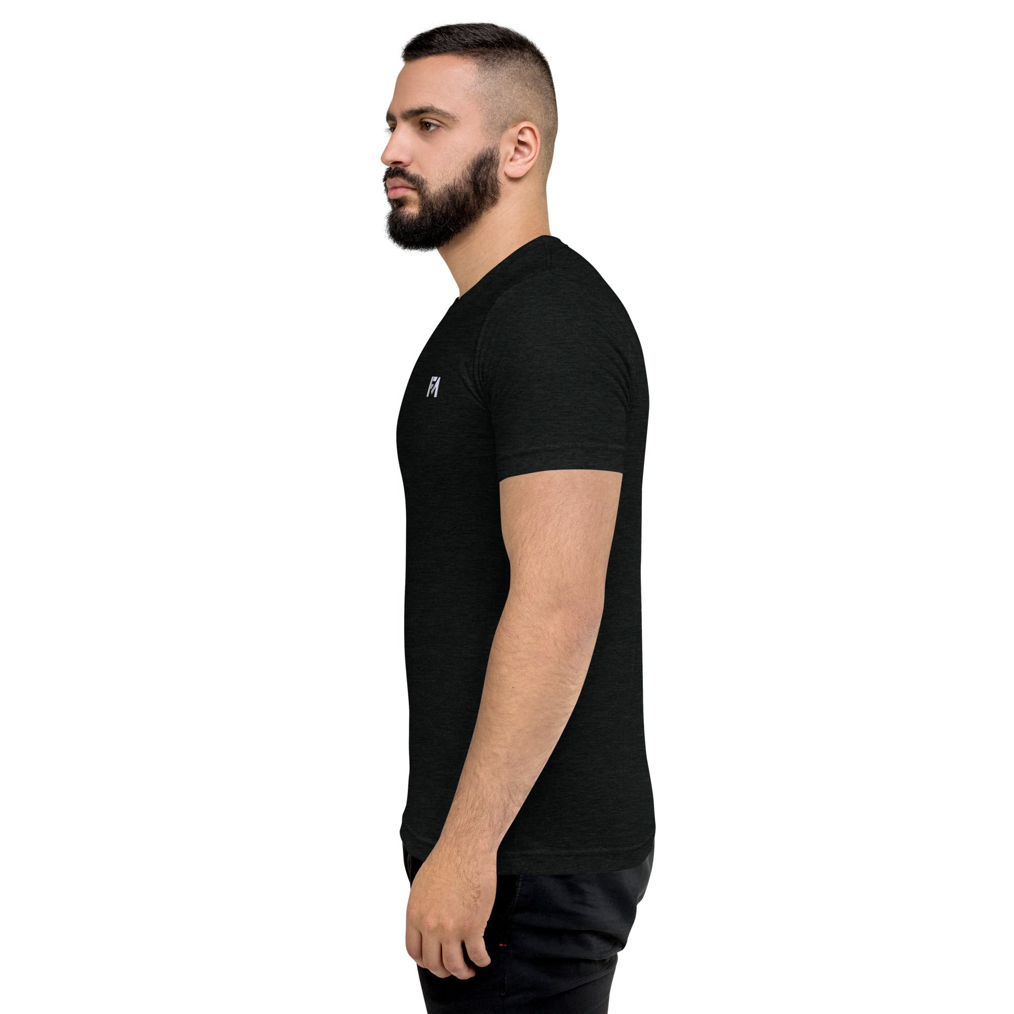 FaithMark Vertical: Men's Triblend T-Shirt in Black - Faith-Mark