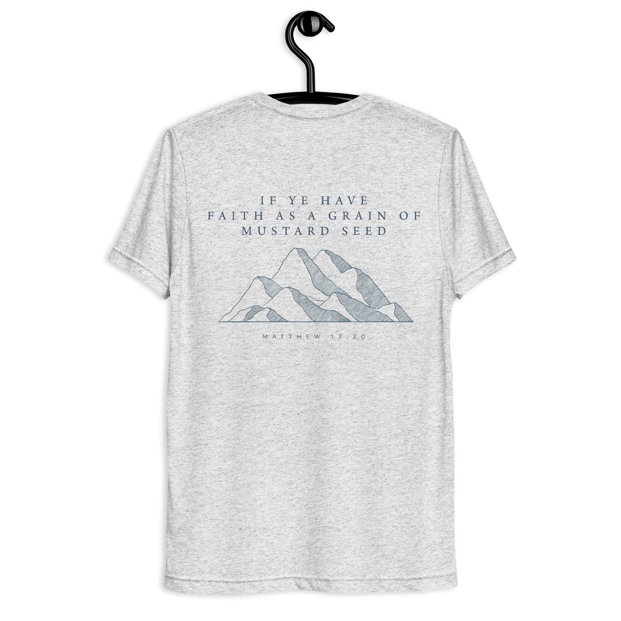 Mustard Seed Faith: Men's Triblend T-Shirt in White - Faith-Mark